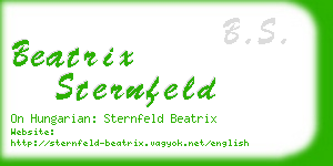 beatrix sternfeld business card
